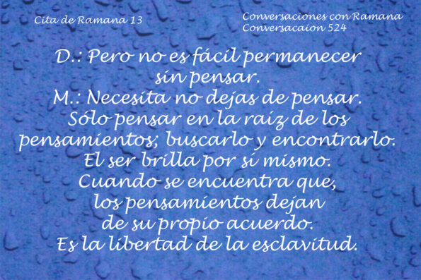 Cita de Ramana 13