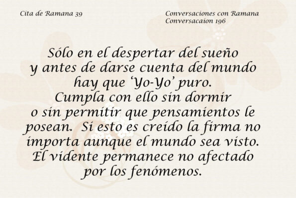 Cita de Ramana 39