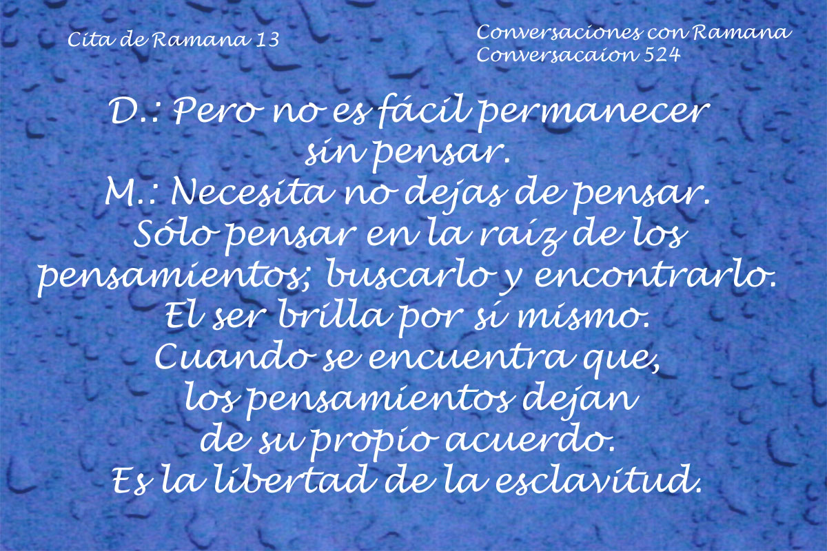Cita de Ramana 13